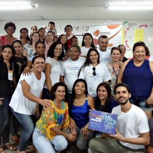 Participantes reunidos no término da formação