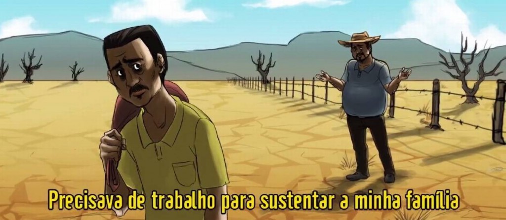 Frame de jogo "Escravo, nem pensar!" - Reprodução